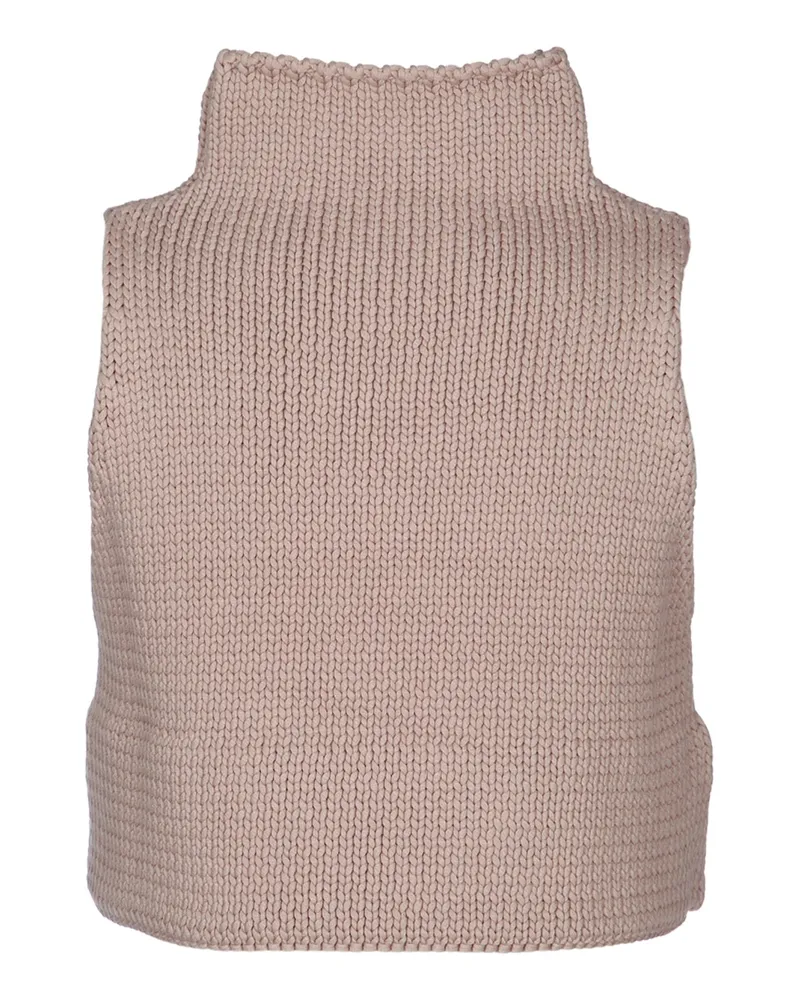 Alaïa Women's Batwing Jumper Sable Maglie Sweater Beige