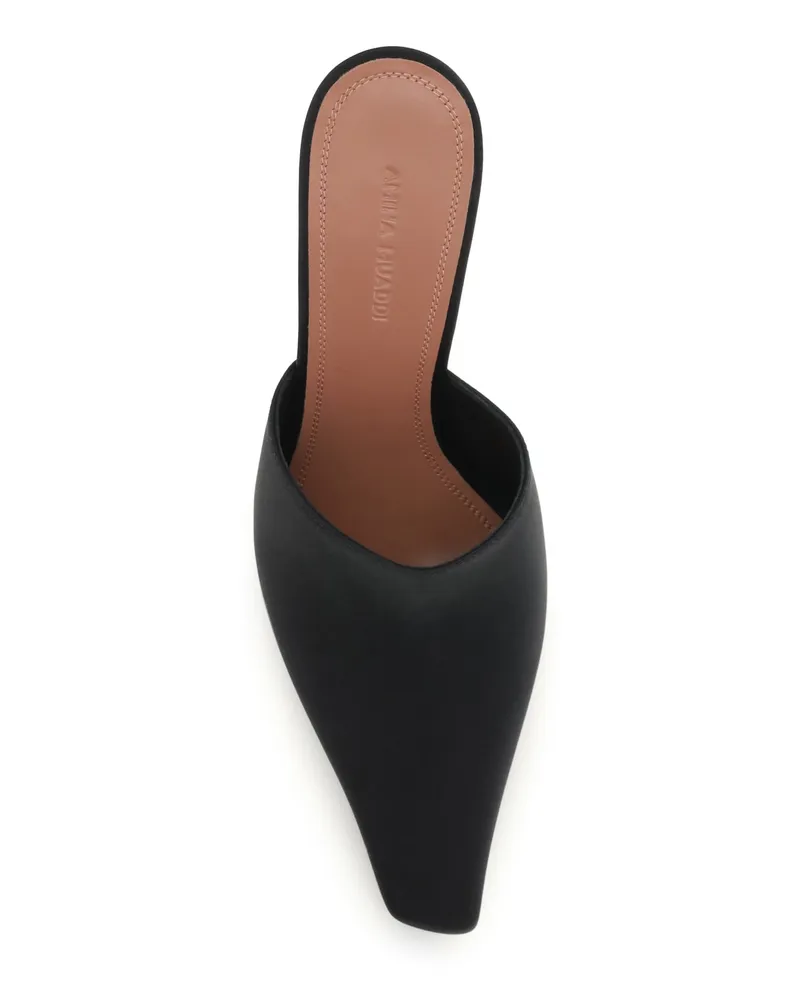 Amina Muaddi Women's Mules Sandals Jamie Black Silk Black
