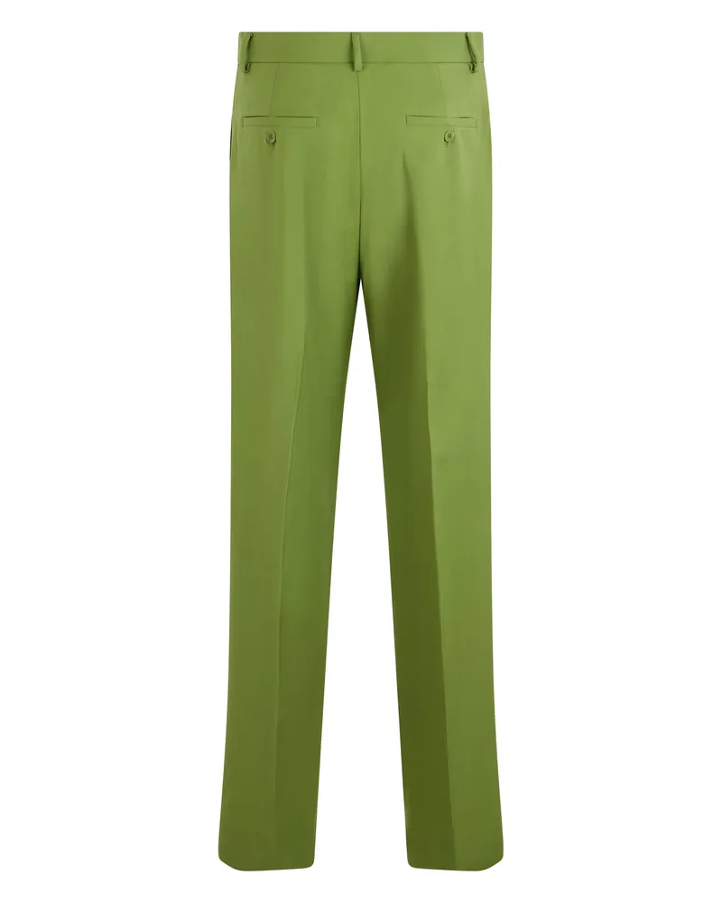 Max Mara Women's Trousers Virgin Wool Pistachio Trouser Suits Green