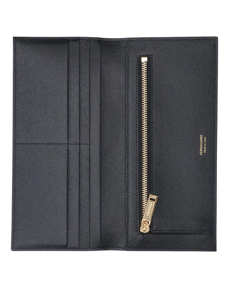 Ferragamo Men's Wallets Black Calf Leather Black
