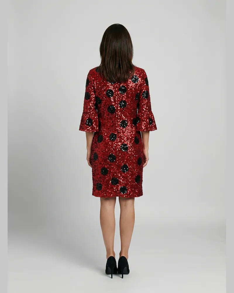 Dolce & Gabbana Women's Multicolor Cotton Cocktail Dress Red
