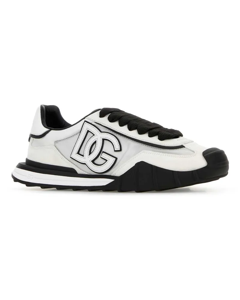 Dolce & Gabbana Leather Logo Sneaker — White White