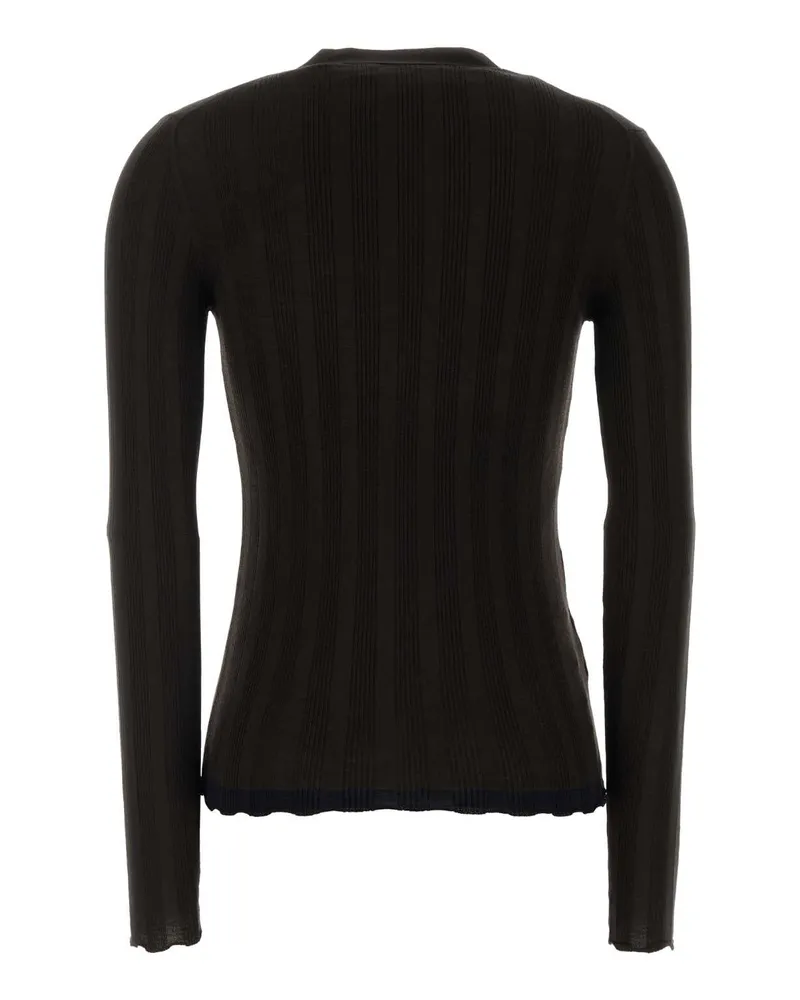 Prada Virgin Wool Blend Cardigan — Brown Brown