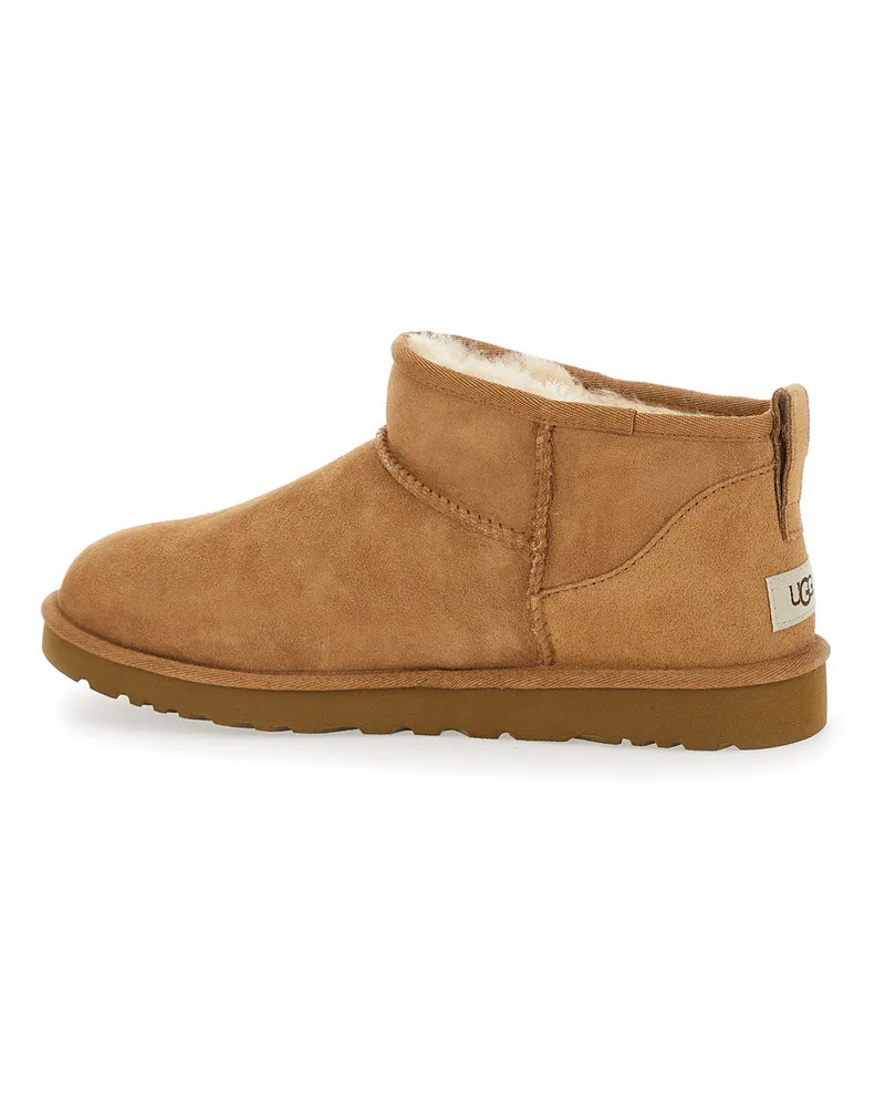 UGG Men's Boots Ultra Mini Suede Brown Leather Brown
