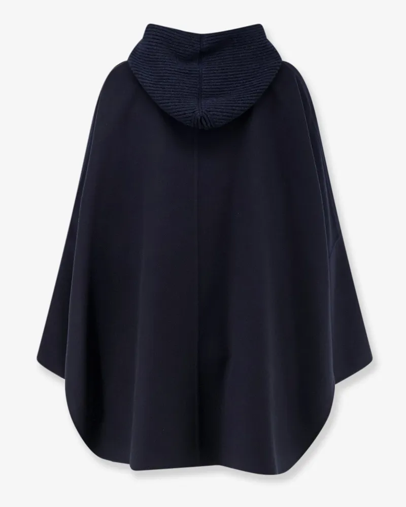 Loro Piana Women's Cape Coat Farrel Blue Cashmere Navy