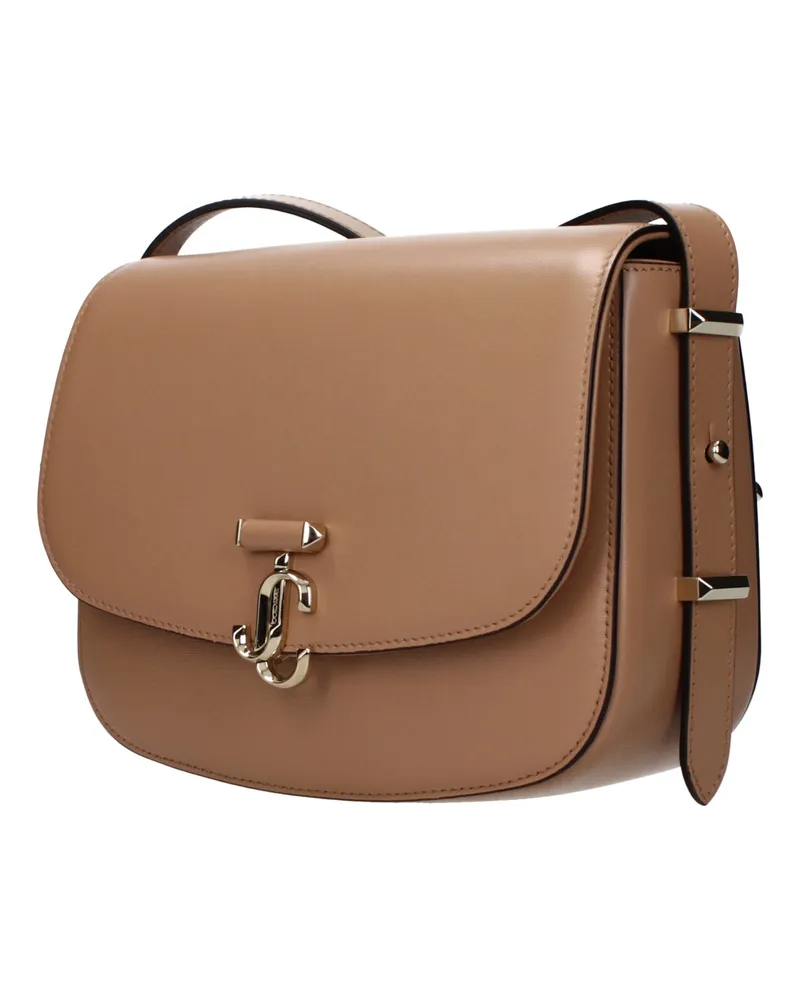 Jimmy Choo Women's Brown Leather Crossbody Bag Brown
