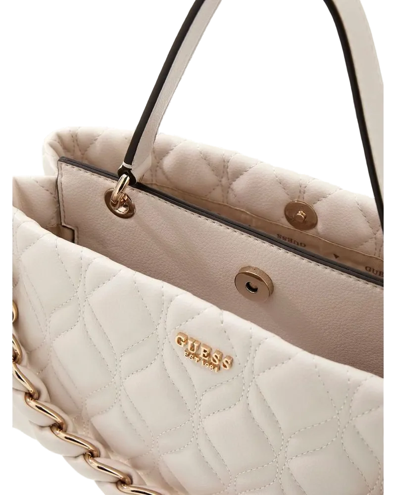 Guess Women's Satchel Bag Off White Polyurethane - Satchel-Bags White