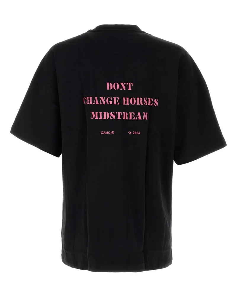 OAMC Men's Black Cotton T-Shirt Exterior: Organic T-shirts And Polos Black