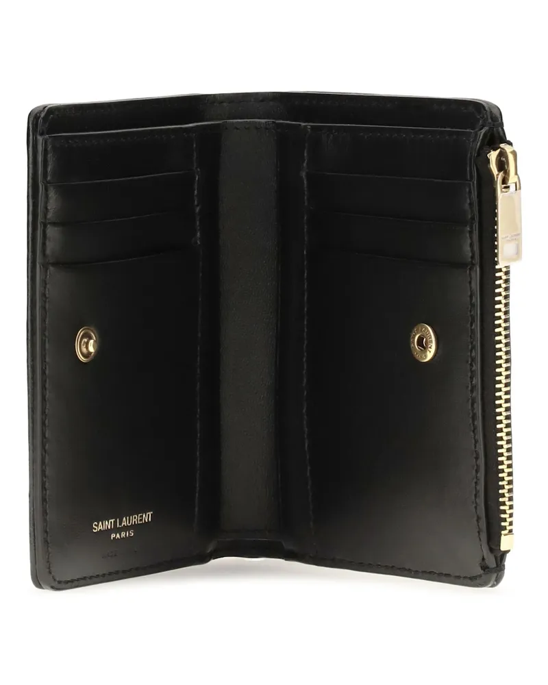 Saint Laurent Women's Bifold Wallet Niki Vintage Calfskin Black Calf Leather & Purses Black