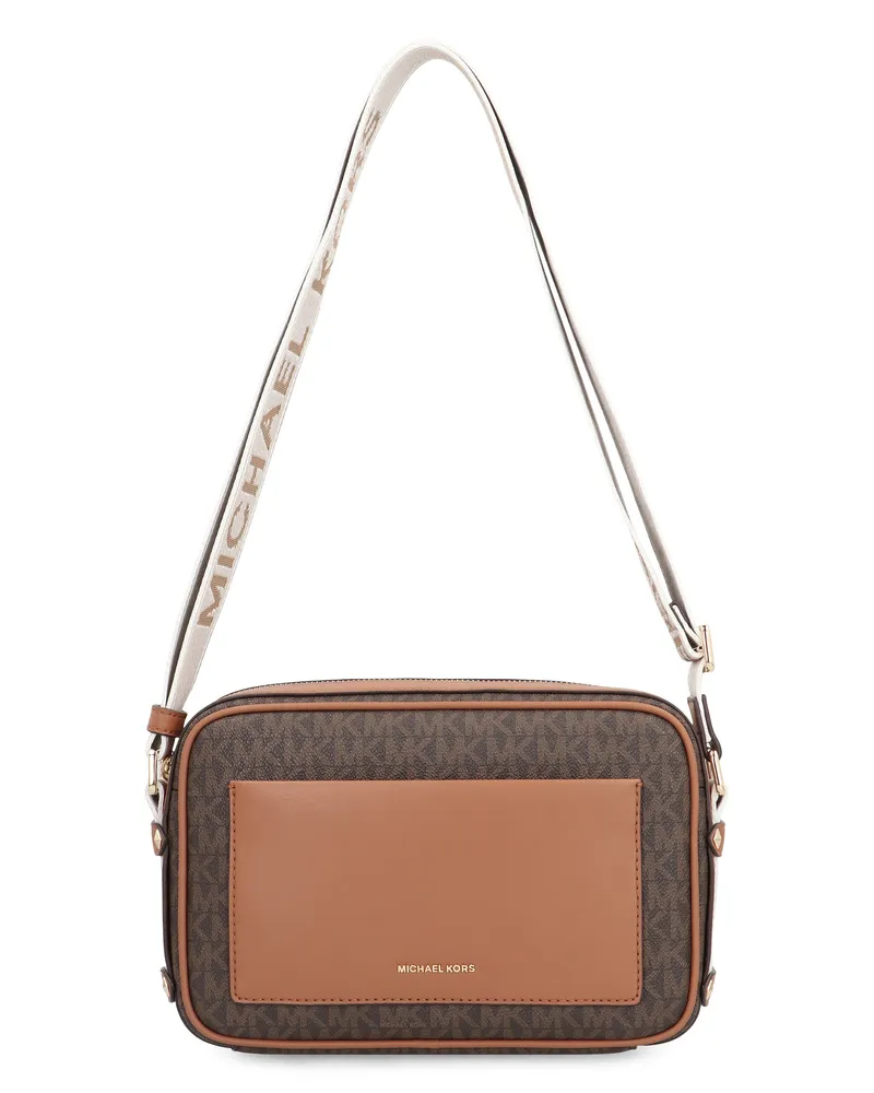 Michael Kors Women's Crossbody Bag Maeve Brown Pvc Shoulder Brown