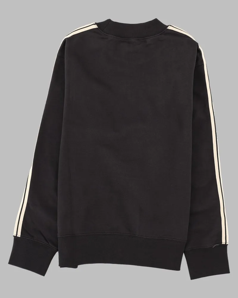 Palm Angels Cotton Logo-Embroidered Sweatshirt — Black Black