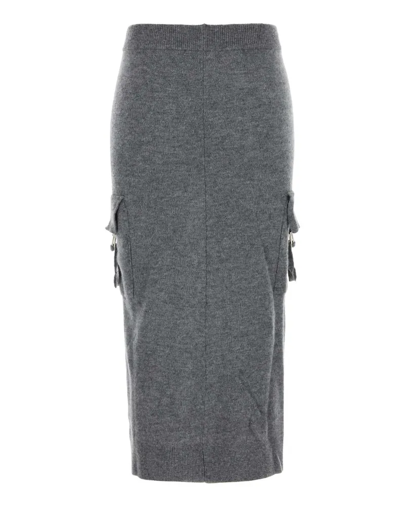 Blumarine 2g272a N0979 Greyexcalibur Exterior: Wool Gonne Skirt Gray