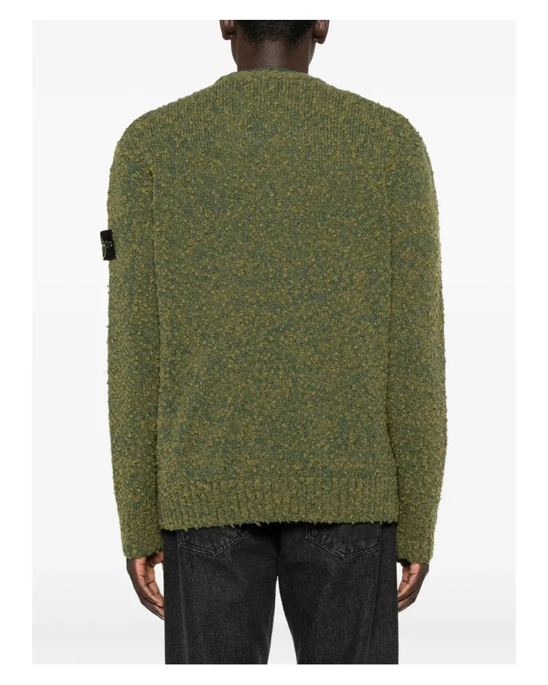 Stone Island Wool-Blend Knit Sweater — Green Green