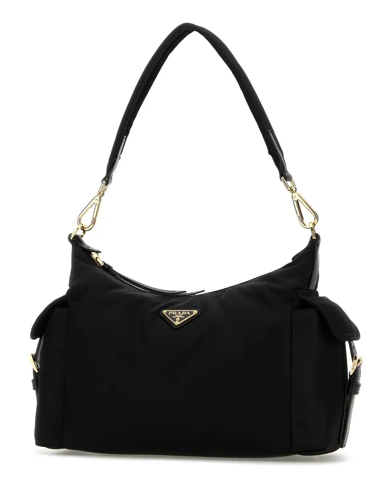 Prada Women's Black Re-Nylon Shoulder Bag Nero Poliammide Riciclata-Vitello Borse A Mano Black