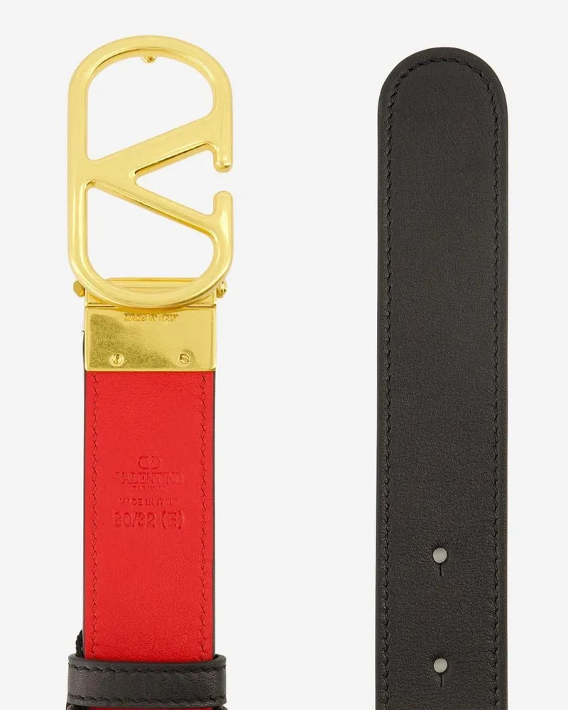 Valentino Garavani Women's Vlogo Signature Leather Belt Multicolor