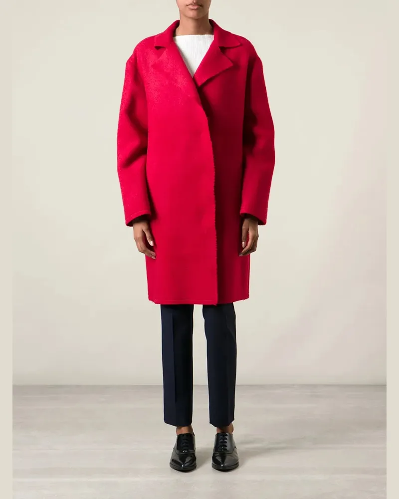 Lanvin Women's Single Breasted Coat Aw14 W Red
