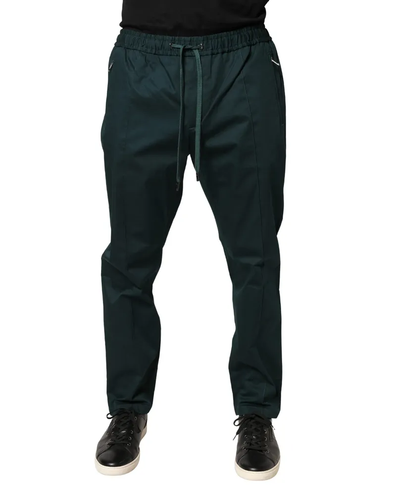 Dolce & Gabbana Cotton-Elastane Joggers — Green Green