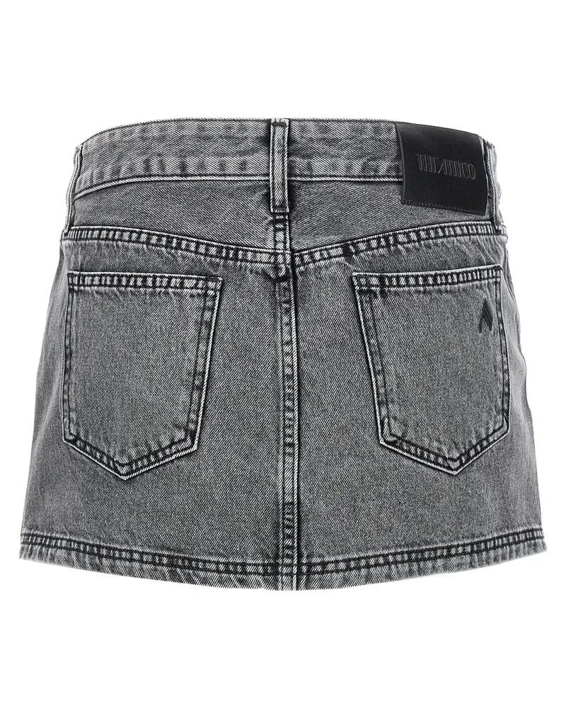 ATTICO Women's Gray Cotton Long Skirt Gray
