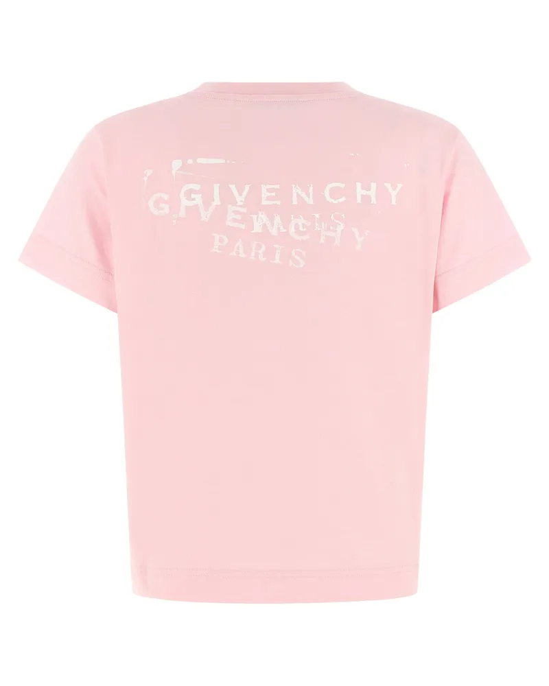Givenchy Logo Stamp Print T-Shirt — Pink Pink