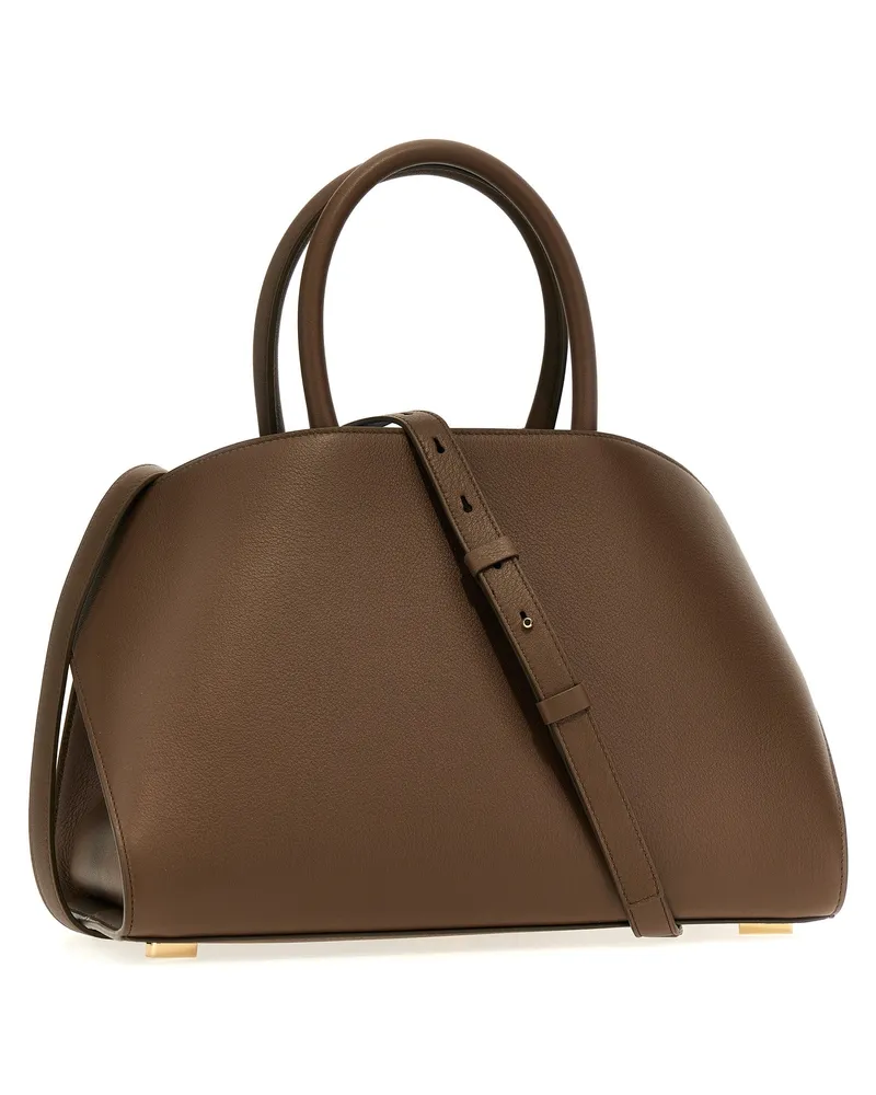 Ferragamo Calfskin Leather Top Handle Bag — Brown Brown