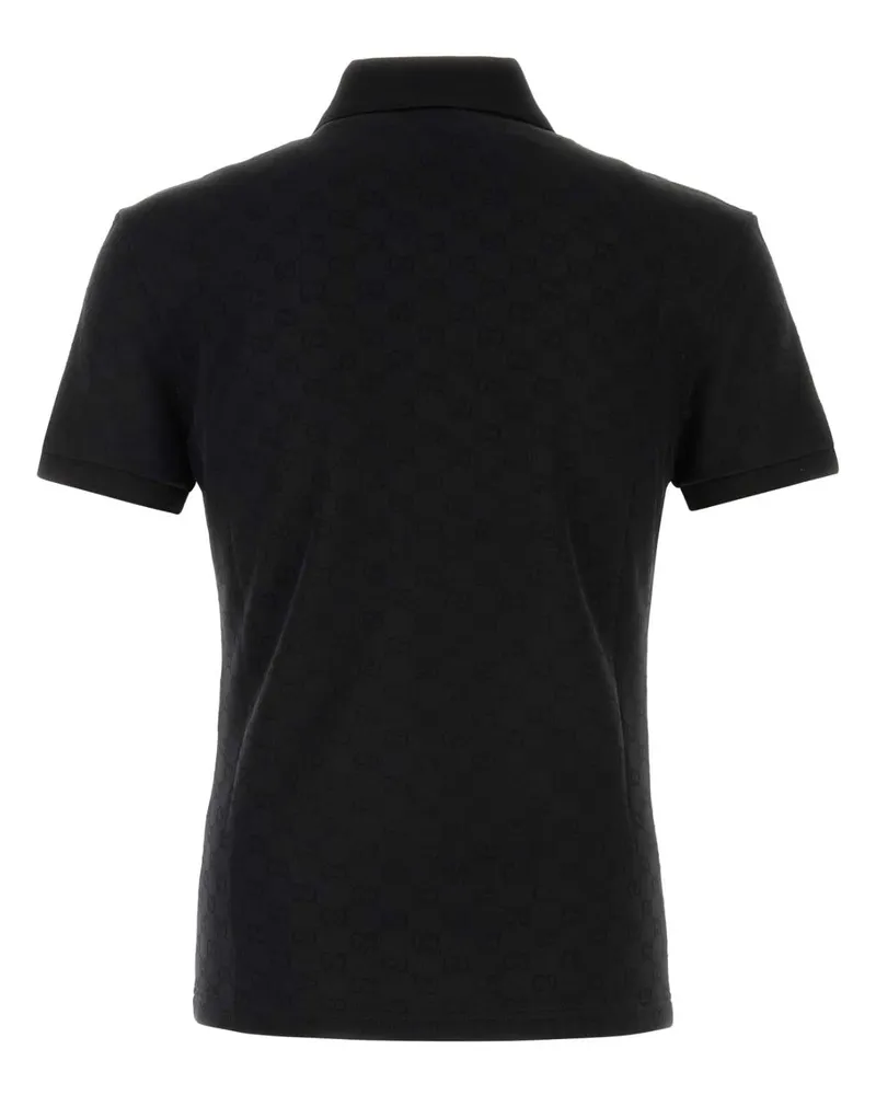 Gucci Men's Jersey Viscose Nylon Polo Shirt Black Black