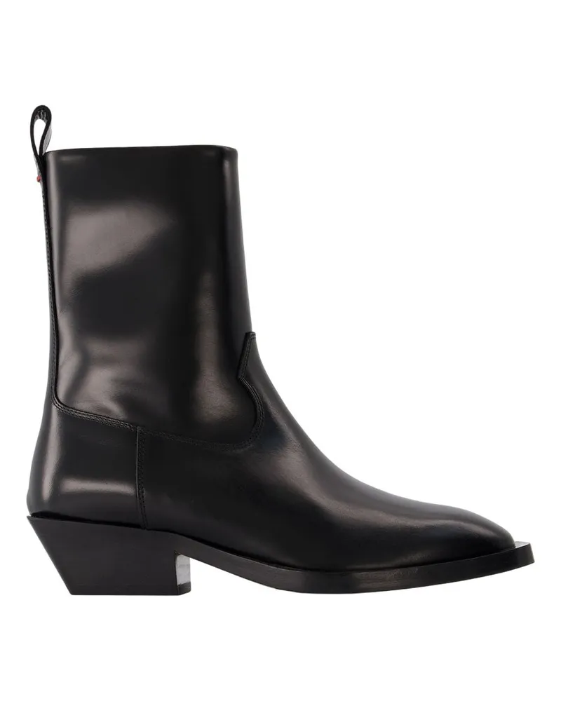 aeyde Luis Ankle Boot — Black Black