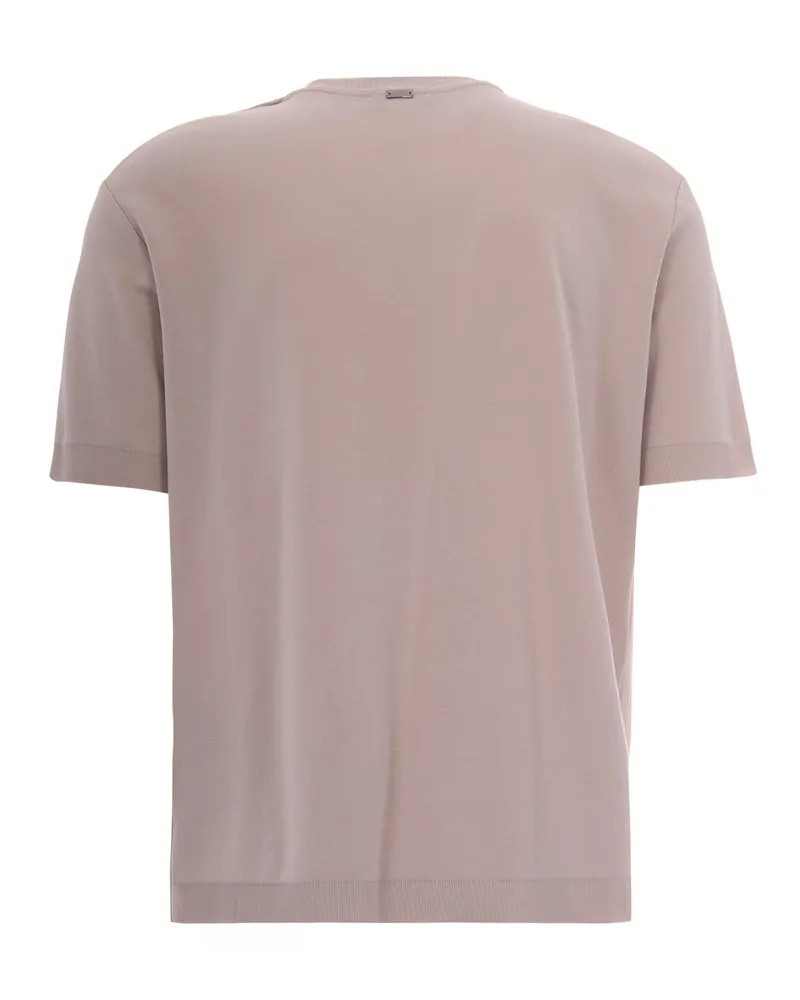 Herno Knit-Effect Piqué T-Shirt — Gray Gray