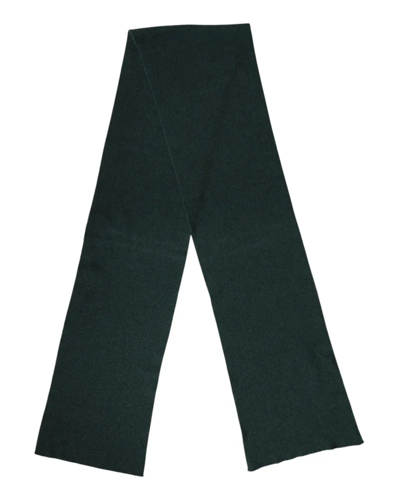 Dolce & Gabbana Men's Green Cashmere Knitted Neck Wrap Shawl Scarf Dark Green