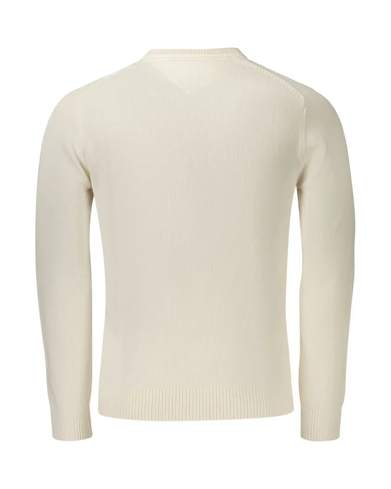 Tommy Hilfiger Logo-Embroidered Cotton Sweater — White White