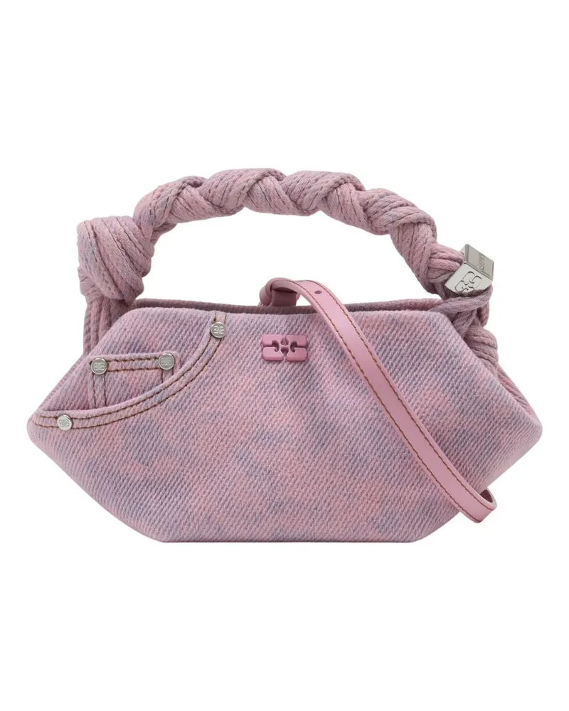 Ganni Women's Quilted Cotton Mini Bag Pink Pink