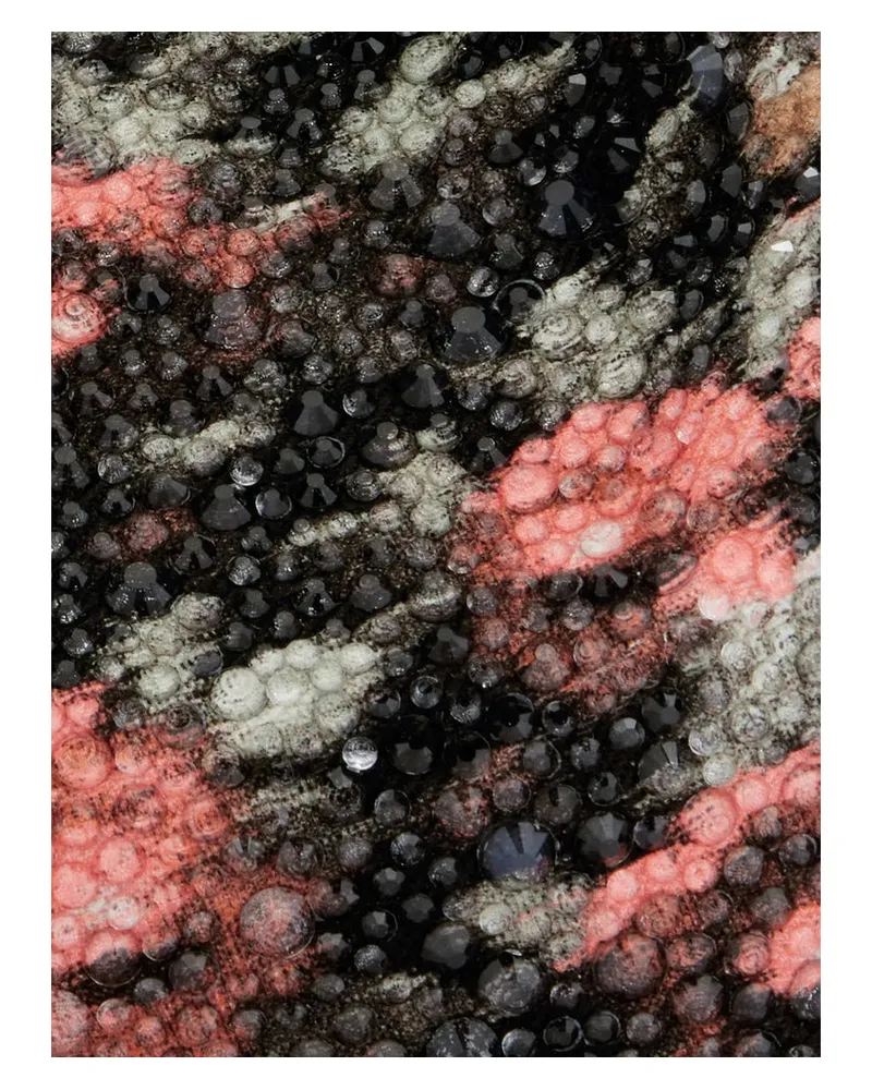 Ganni Beaded Floral Tote Bag — Black Black