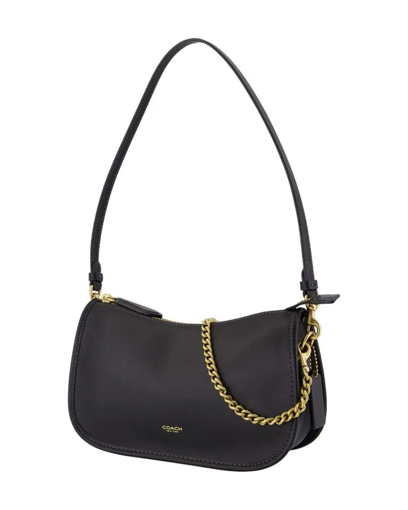 Coach Women's Waverly Crossbody -  Leather Black Cowhide Bags Shoulder-Hobo-Bags Black