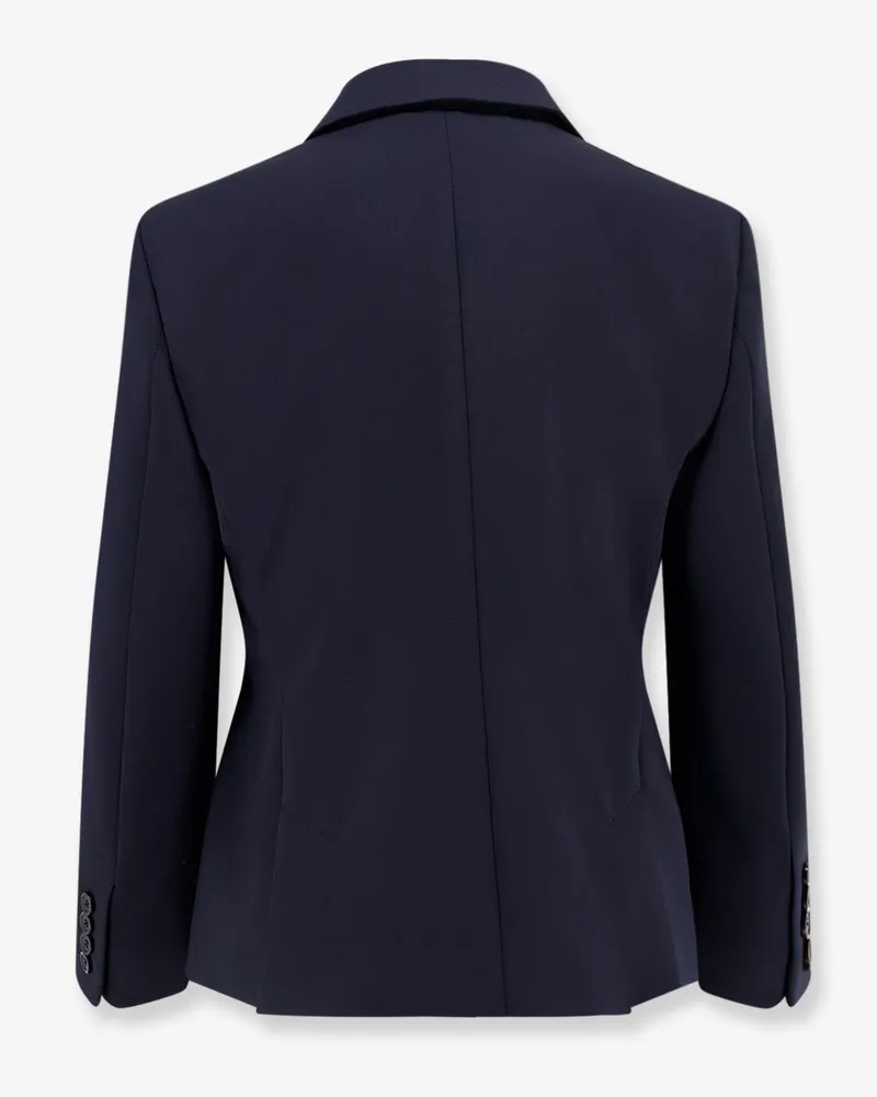 Max Mara Women's Blazer Mxmdorico Stretch Virgin Wool Blue Blazers Jacket Navy