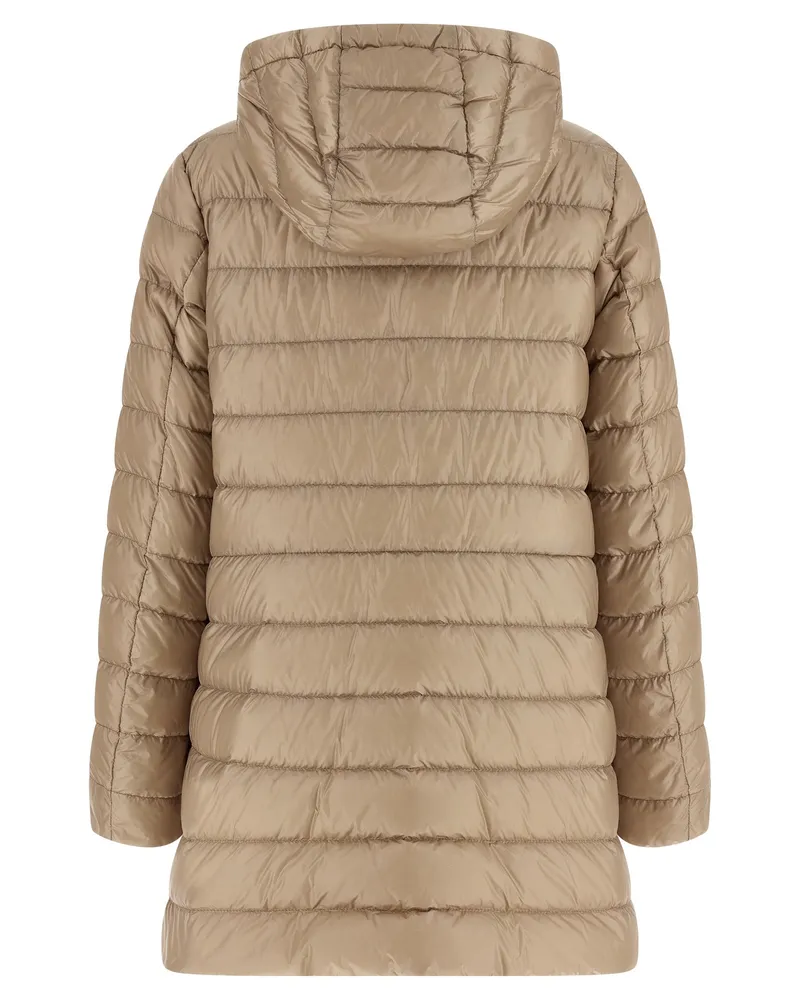Moncler Women's Beige Polyamide Full-Length Jacket Clothing Beige
