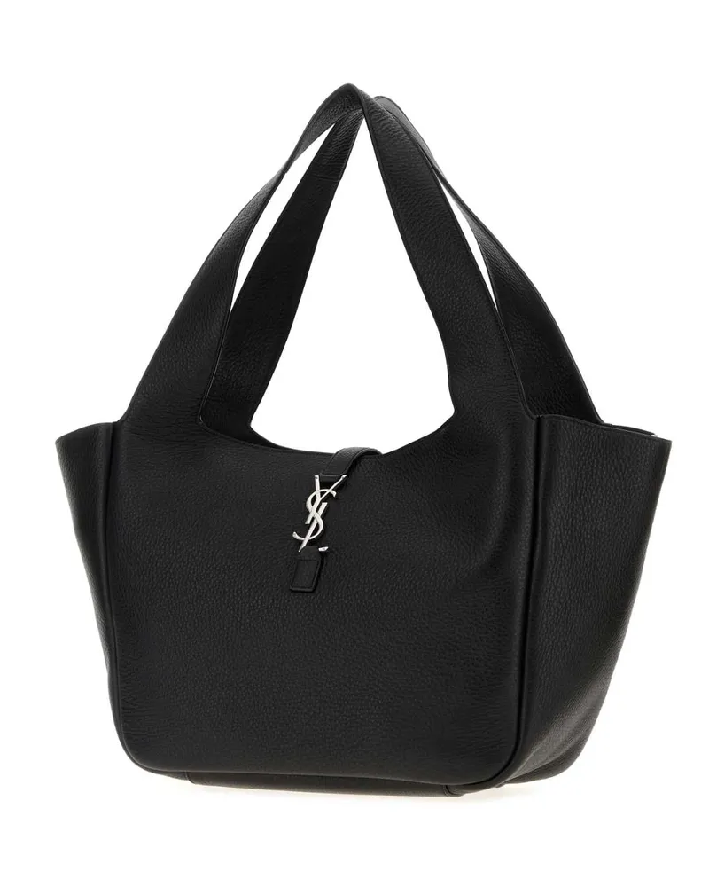 Saint Laurent Women's Black Leather Bea Shopping Bag Nero Borse A Mano Black