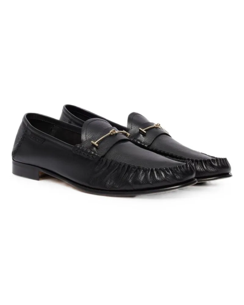 Tom Ford Men's Leather Loafers Ripley Black Goat Black