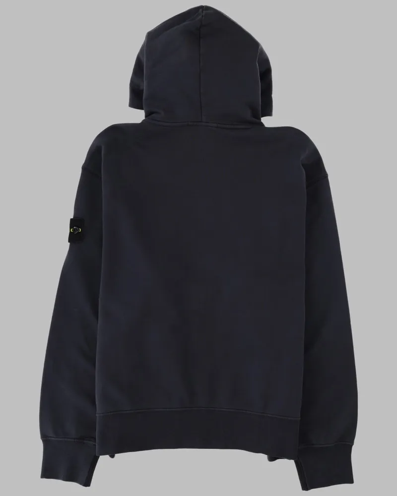 Stone Island Logo Patch Cotton Sweatshirt — Blue Blue