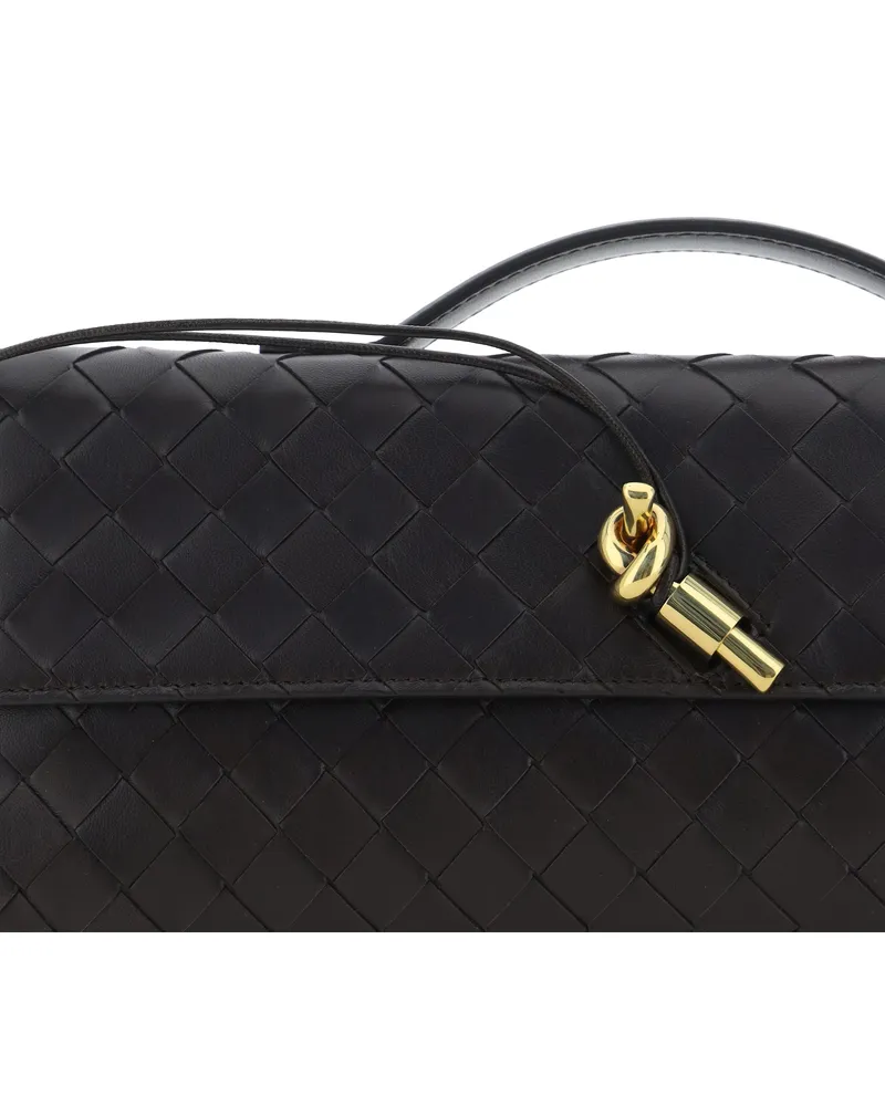 Bottega Veneta Women's Handbag Andiamo Lambskin Fondant-M-Brass Make Up Bags Fondant-m/brass Black