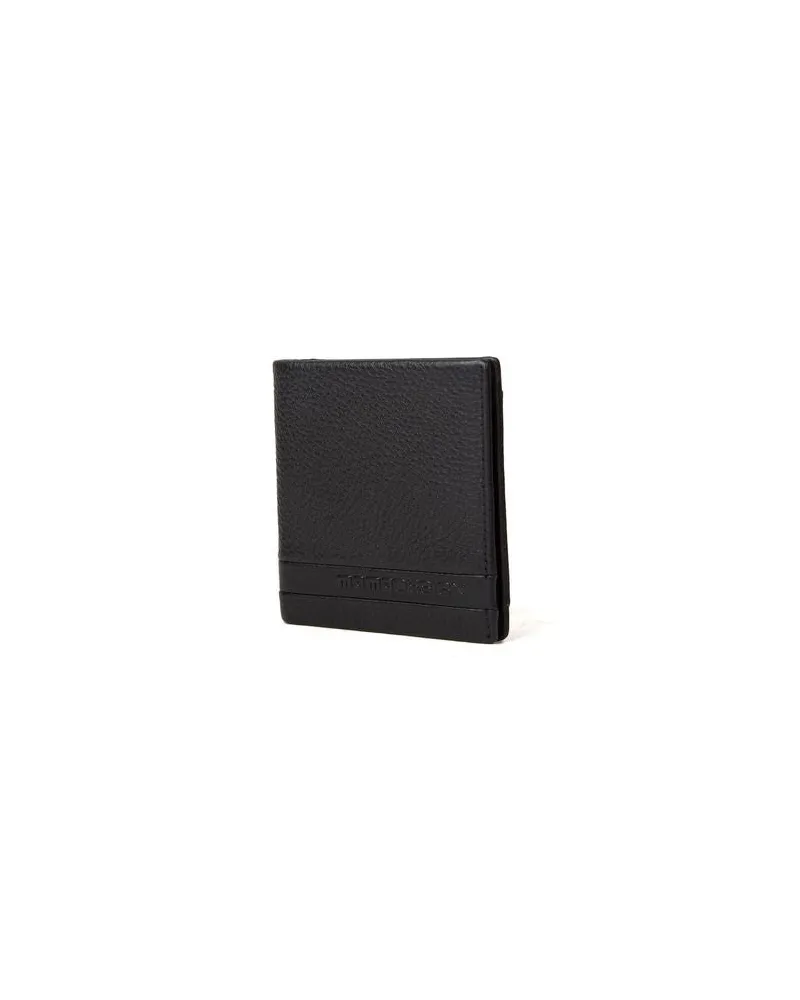 MOMO DESIGN Men's Wallet Black Leather Bags Black