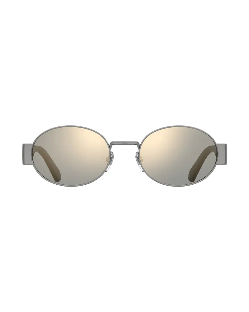 Moschino Unisex , Frame And Lens Ruthenium Sunglasses Silver