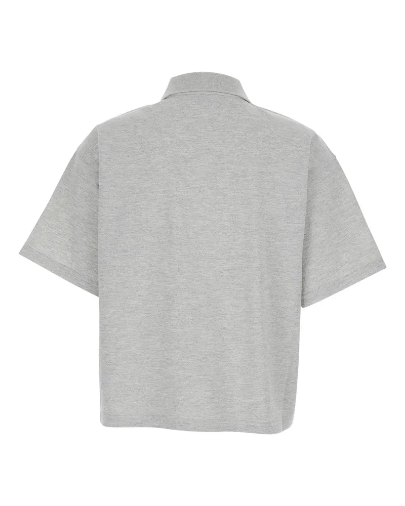 Saint Laurent Women's Polo Shirt Grey Cotton T-Shirts & Jerseys Gray