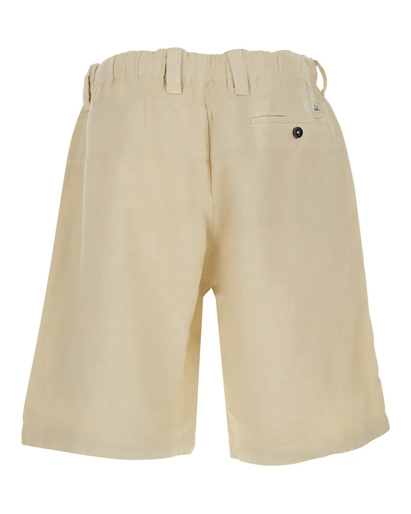 C.P. Company Men's Shorts Lino Beige Linen Beige