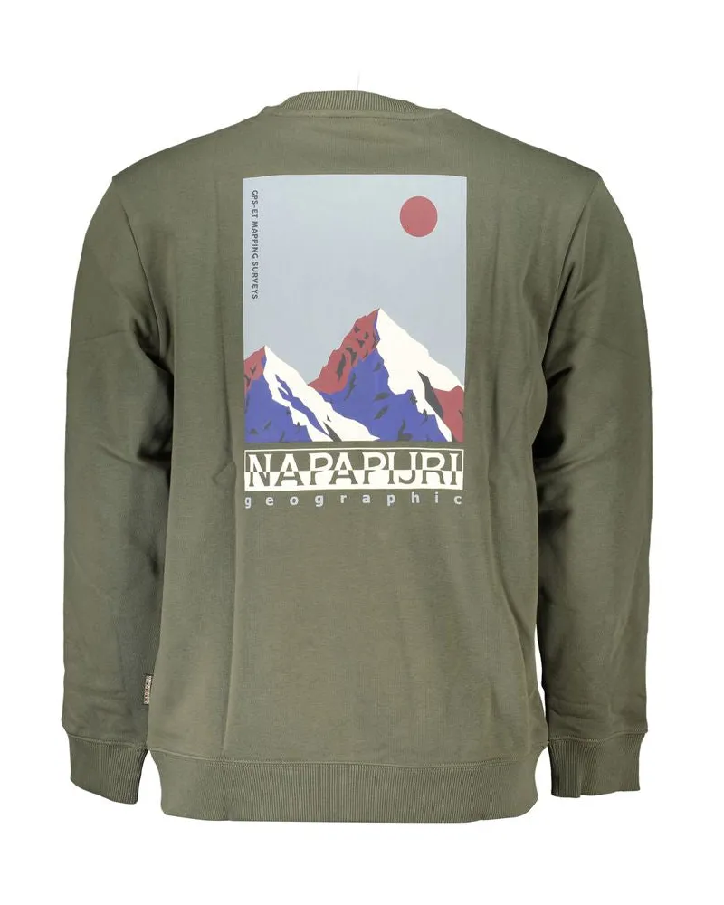 Napapijri Logo-Embroidered Cotton Sweatshirt — Green Green