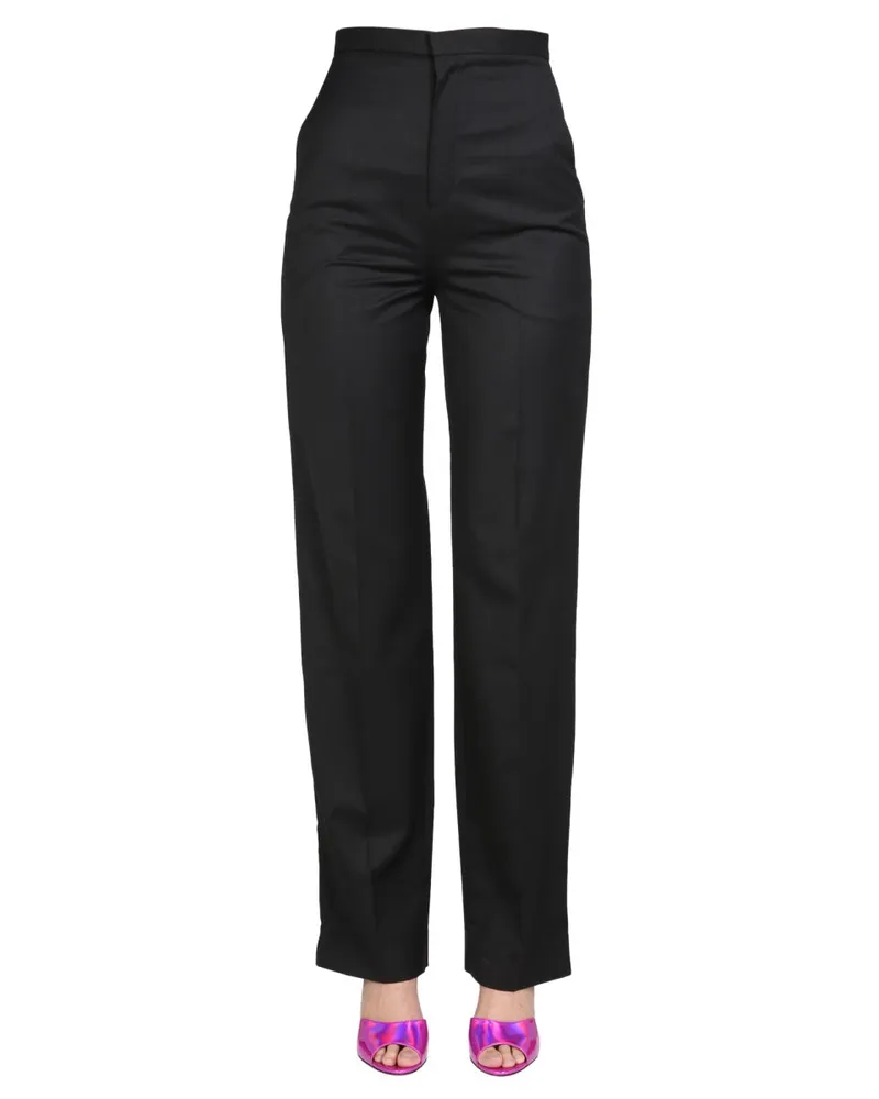 ANOUKI Straight Leg Trousers — Black Black