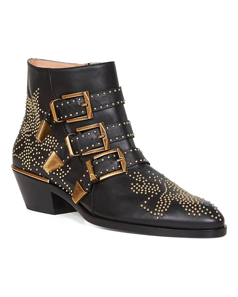 Chloé Women's Ankle Boots Susanna Nappa Leather Black Calf Black