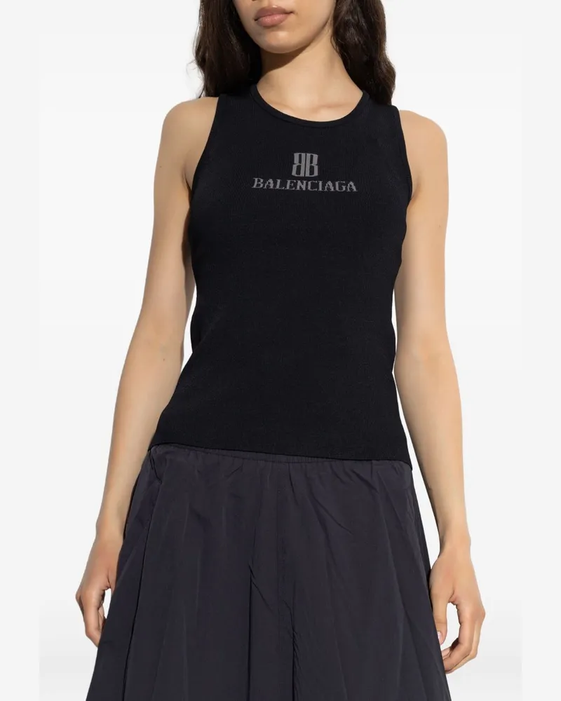 Balenciaga Nano BB Tank Top — Black Black