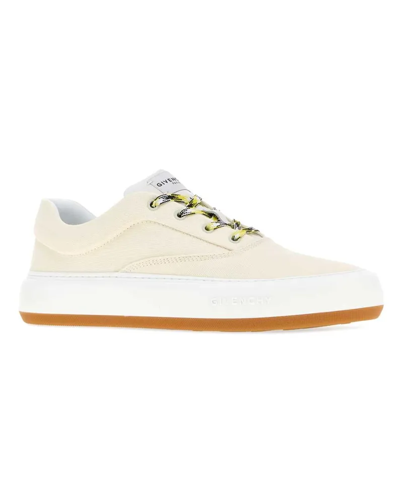 Givenchy Men's Ivory Canvas New City Sneakers Ivory