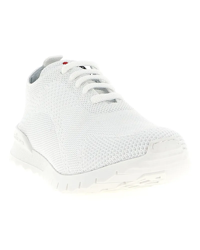 Kiton Men's White Cotton Athletic Sneakers White