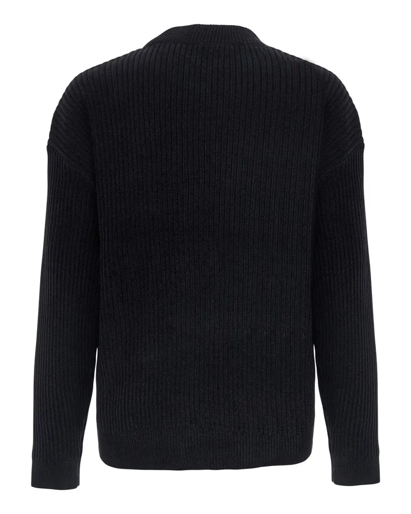 Emporio Armani Men's Turtleneck Sweater Black Tech Fabric Cotton Tops Top Black