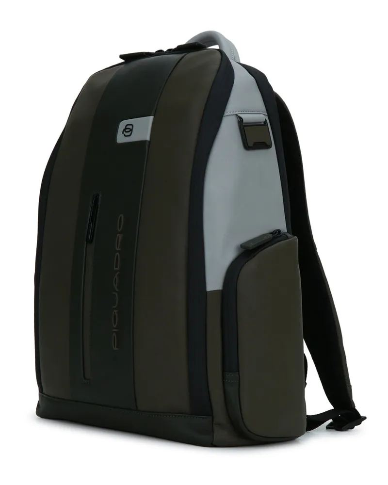 Piquadro Pelle Leather Backpack — Gray Gray